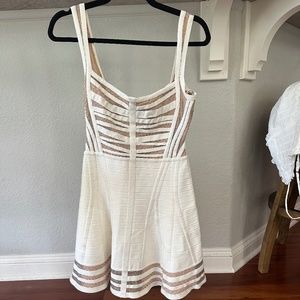 Herve Leger Striped Mini Dress Size Medium